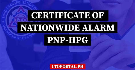 How to Get a Certificate of Nationwide Alarm (CNA) from PNP.